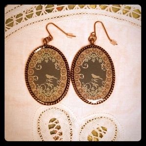 Copper Finish Vintage Boho Bird Earrings!!!